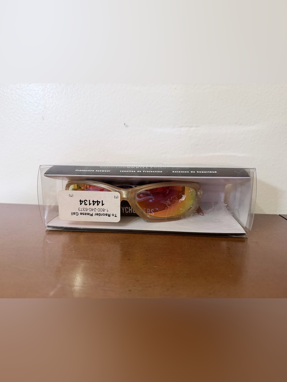 Vintage Y2K Orange County Choppers OCC501 Pearlescent Amber Frame Mirrored Lense